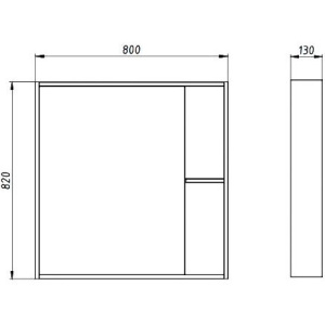 Зеркало ASB-Mebel Адель 80 дуб сонома