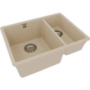 Купить Мойка кухонная Lemark Sinara 550.2-U 9910080 бежевая в Москве с доставкой Мойка кухонная Lemark Sinara 550.2-U 9910080 бежевая