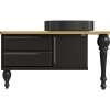Тумба с раковиной STWORKI Prestige 140 black matt