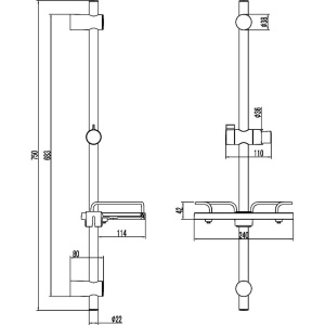 Душевая штанга Lemark LM3775GM графит