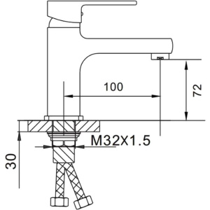 Смеситель для раковины D-lin D110366-A черный