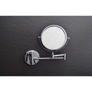 Косметическое зеркало Fixsen Hotel FX-31021 без подсветки, двухстороннее, телескопическое, поворотное, хром