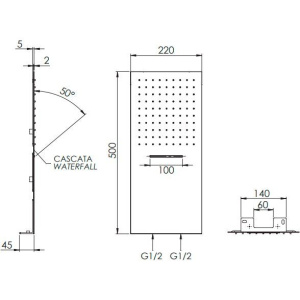Верхний душ Remer 350UFCAX