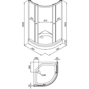 Душевой уголок Triton Альфа -блэк Щ0000054223 90x90