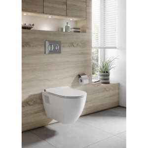 Унитаз подвесной с сиденьем микролифт Serel Smart SM46SL безободковый