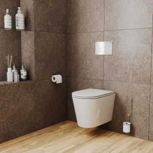 Унитаз подвесной Bauedge Bau Nimb Hurricane-2 безободковый, с микролифтом, белый