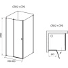 Душевой уголок Ravak Chrome CRV2-80+CPS-80 Transparent, профиль белый