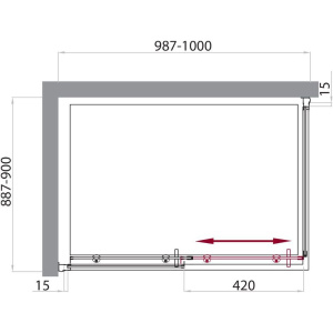Купить Душевой уголок BelBagno Uno AH 1 100/90 C Cr в Москве с доставкой Душевой уголок BelBagno Uno AH 1 100/90 C Cr