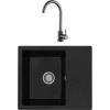 Комплект Мойка кухонная Practik PR-M 575-004 черный оникс + Смеситель РМС Sus124pvd 017F черный