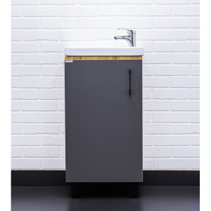 Тумба с раковиной Домино Craft 45 дуб вотан, графит