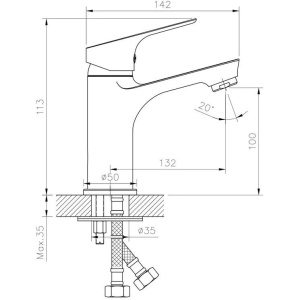 Смеситель для раковины Rossinka RS29 RS29-13