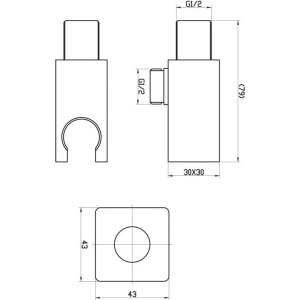 Купить Шланговое подключение BelBagno Nova BB-DHLA-IN держатель для душа в Москве с доставкой Шланговое подключение BelBagno Nova BB-DHLA-IN держатель для душа