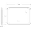 Зеркало Cezares Stylus 100х70, с подсветкой, с антизапотевателем