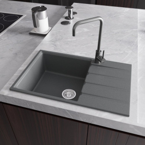 Купить Мойка кухонная Domaci Парма 76-225 антрацит в Москве с доставкой Мойка кухонная Domaci Парма 76-225 антрацит