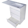 Тумба с раковиной Style Line Даллас 110 Люкс Plus R напольная, белая, 3 ящика