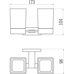Купить Стакан BELZ B902 B90208 двойной, хром в Москве с доставкой Стакан BELZ B902 B90208 двойной, хром