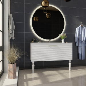 Тумба с раковиной Sanvit Эмми 3Д 120 белая