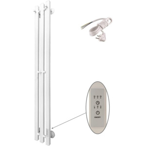 Купить Полотенцесушитель электрический Маргроид Inaro профильный 120х12 R, с крючками, белый матовый в Москве с доставкой Полотенцесушитель электрический Маргроид Inaro профильный 120х12 R, с крючками, белый матовый