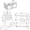 Тумба с раковиной La Fenice Cubo 90 L, белая, ручка черная