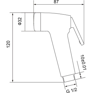 Гигиенический душ Timo SL-2053/03 черный матовый