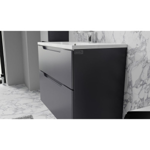 Купить Тумба с раковиной Raval Wector 70, подвесная, антрацит в Москве с доставкой Тумба с раковиной Raval Wector 70, подвесная, антрацит