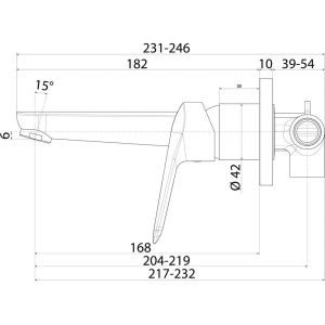 Смеситель для раковины IDDIS Torr TORSB00i65 С ВНУТРЕННЕЙ ЧАСТЬЮ