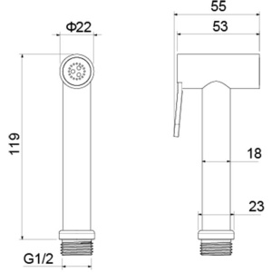 Купить Гигиенический душ Aquatek AQ2057BG шлифованное золото в Москве с доставкой Гигиенический душ Aquatek AQ2057BG шлифованное золото