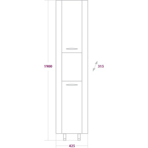 Купить Шкаф-пенал Onika Дюна 30.10У с нишей в Москве с доставкой Шкаф-пенал Onika Дюна 30.10У с нишей