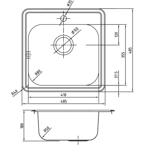 Мойка кухонная IDDIS Strit STR48S0i77