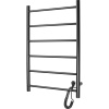 Полотенцесушитель электрический Domoterm Классик DMT 109-6 80х50, R, черный матовый