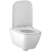 Унитаз подвесной с сиденьем микролифт Geberit Smyle Square 500.683.01.2 безободковый
