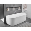 Акриловая ванна BelBagno BB412 170x80 см, овальная, со сливом-переливом, с донным клапаном, белая матовая