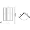 Душевая кабина Niagara Classic NG-2307-14BKT 80x80 см, с тропическим душем