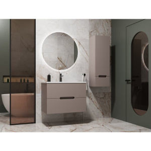 Тумба с раковиной Style Line Матис 80, подвесная, тауп темный