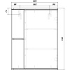 Зеркало-шкаф SanStar Практик 55 универсальное, с полками, белое