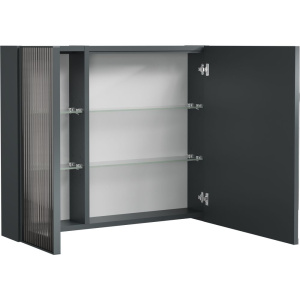 Зеркало-шкаф STWORKI Готланд 80, антрацит матовый