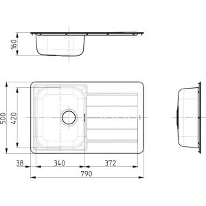 Купить Мойка кухонная Alveus Line 80 в Москве с доставкой Мойка кухонная Alveus Line 80