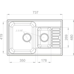 Мойка кухонная GranFest Quarz Z 21K черная