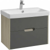 Тумба с раковиной Aquaton Оливия 70 1A2543K0OLUG0 грей, дуб ойстер