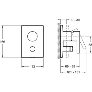 Смеситель для ванны с душем Jacob Delafon Stillness E98723-CP