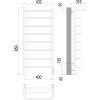 Полотенцесушитель электрический Terminus Полка П8 400*850