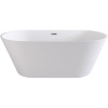 Акриловая ванна Black&White Swan SB103 170x80 см, отдельностоящая, овальная, с каркасом, со сливом-переливом, с донным клапаном