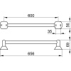 Полотенцедержатель Keuco City.2 02701 60 см