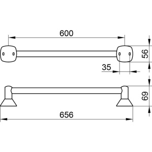 Купить Полотенцедержатель Keuco City.2 02701 60 см в Москве с доставкой Полотенцедержатель Keuco City.2 02701 60 см