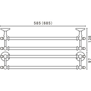 Купить Полотенцедержатель Art&Max Antic Crystal AM-E-2648SJ-Cr двойной в Москве с доставкой Полотенцедержатель Art&Max Antic Crystal AM-E-2648SJ-Cr двойной