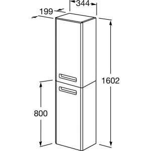 Шкаф-пенал Roca Gap L белый матовый