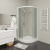 Душевой уголок Parly ZF81 80x80, с поддоном, профиль белый, стекло матовое