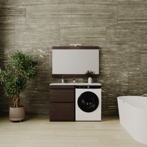 Купить Тумба с раковиной Style Line Даллас 120 Люкс Plus напольная, венге L в Москве с доставкой Тумба с раковиной Style Line Даллас 120 Люкс Plus напольная, венге L