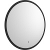 Зеркало круглое STWORKI Мосс 77, черное, с подсветкой