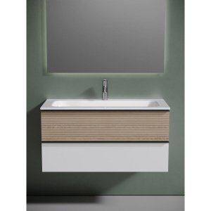 Купить Мебель для ванной Sancos Delta 100 дуб светлый, белый в Москве с доставкой Мебель для ванной Sancos Delta 100 дуб светлый, белый